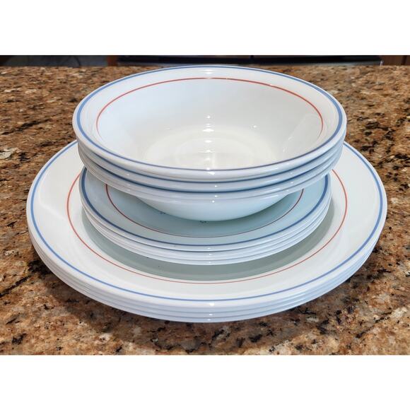 Corelle Country Cornflower (Set Of 12 Pieces) 1988-1993, Made In USA - Picture 15 of 16